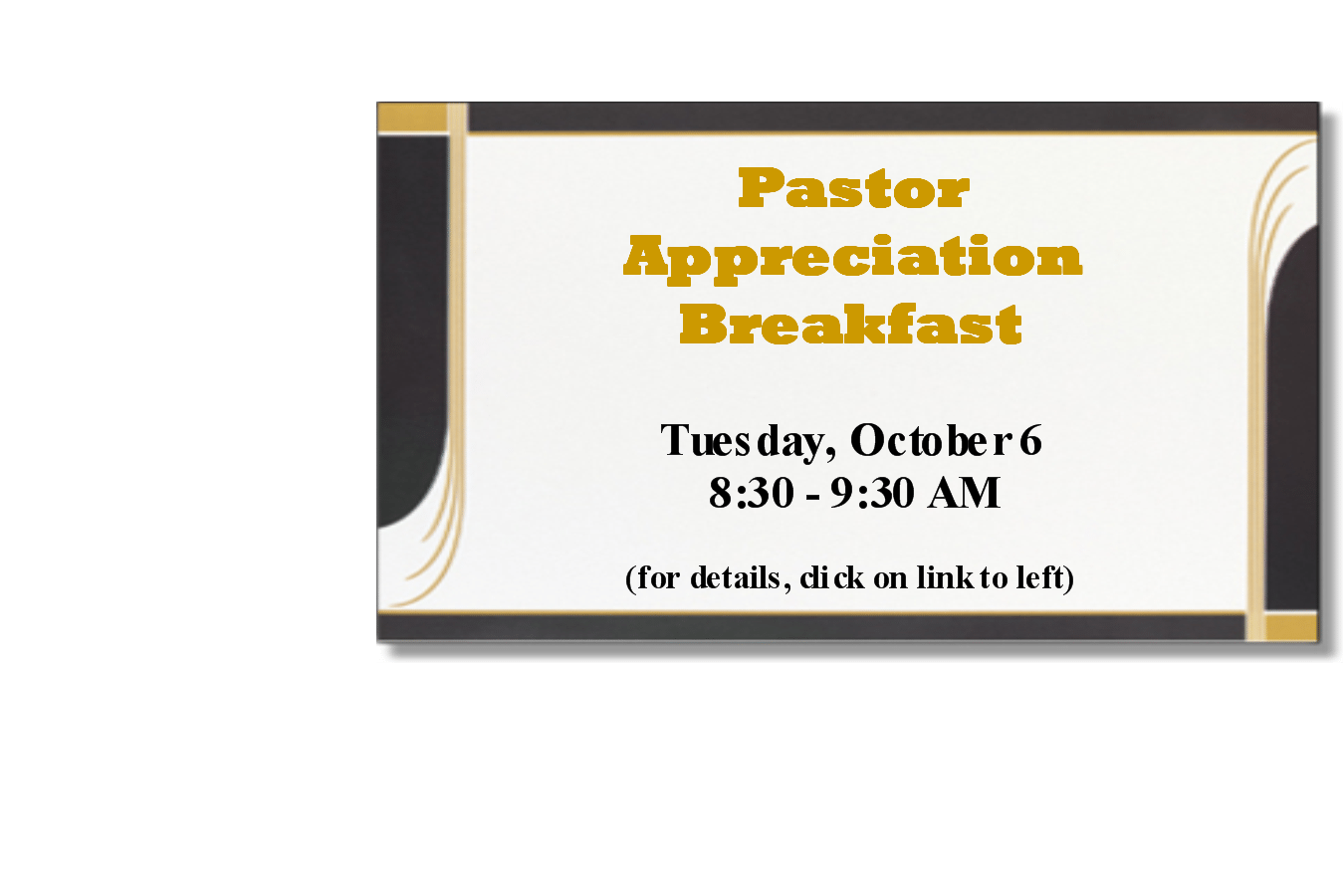 Pastor Appreciation Bethel Christian Academy