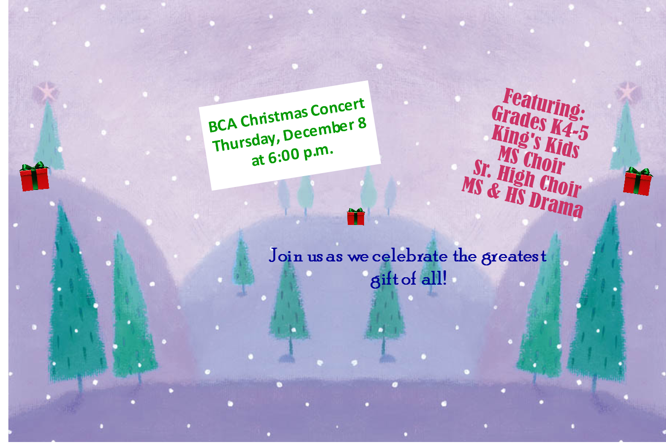 Christmas Program 2022 Bethel Christian Academy